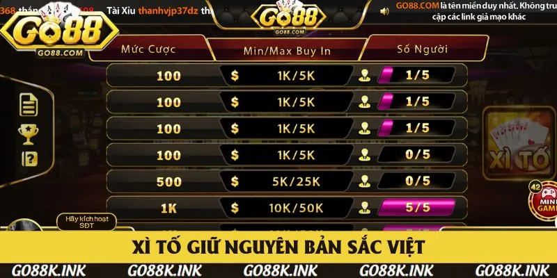 Xì Tố mang đậm màu sắc Việt hóa cho người chơi