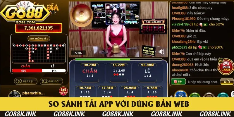 So sánh các ưu nhược điểm trên cả hai nền tảng Go88